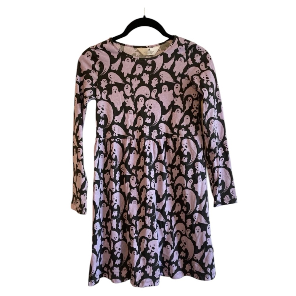 Girls Ghosts Halloween cotton themed dress